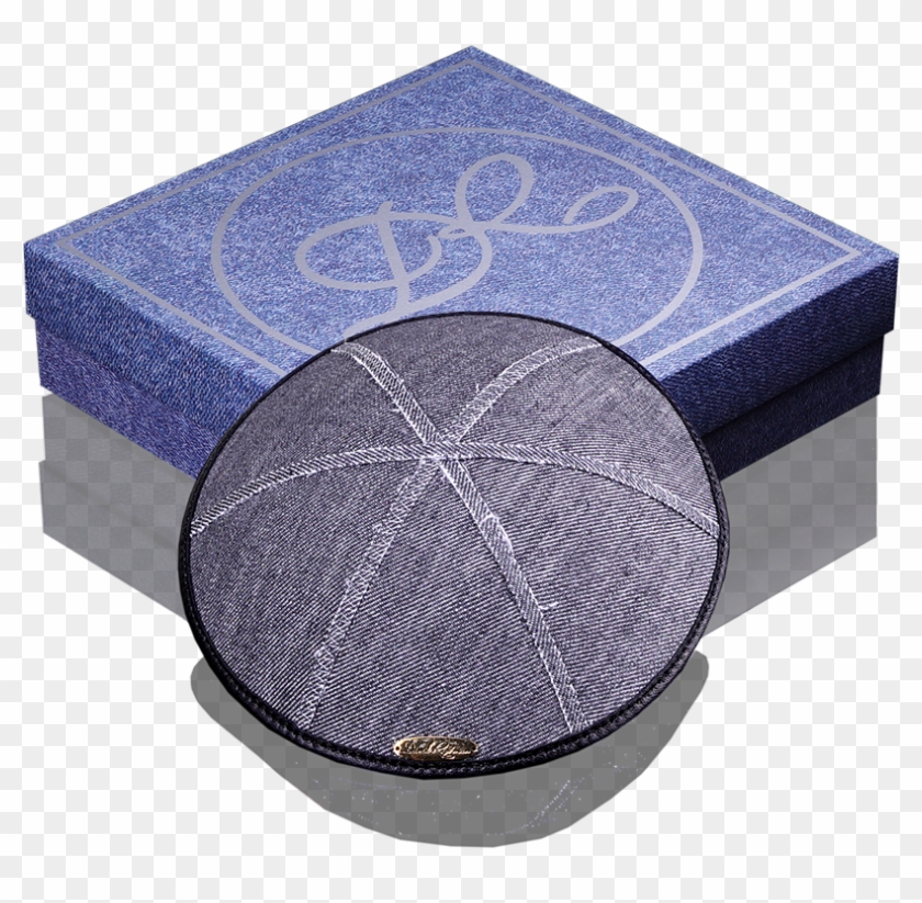 Kippah «modern» Jeans Grey With Black Stripe - Circle Clipart