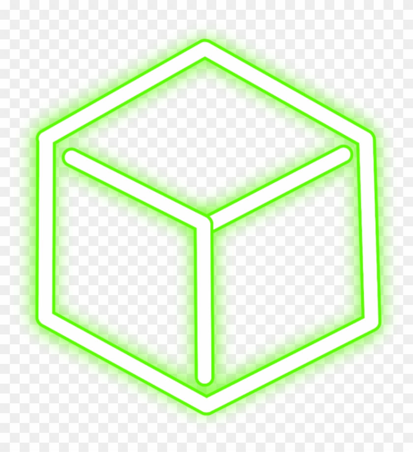 #neon #cube #freetoedit #square #green #glow #light - Augmented Reality Icon Png Clipart