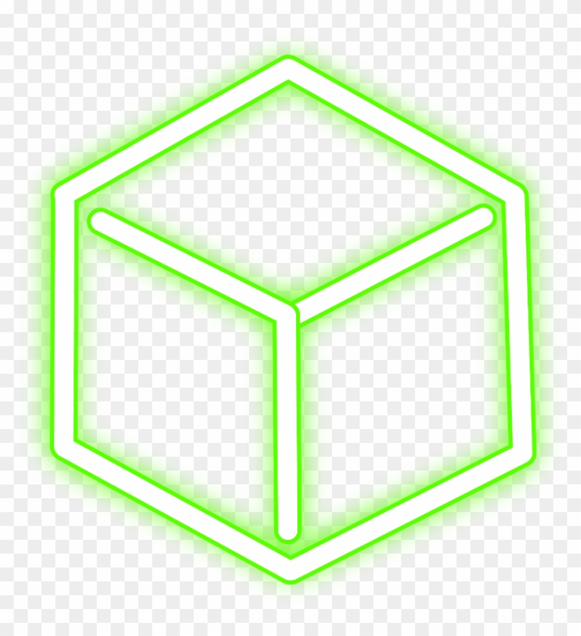 #neon #cube #freetoedit #square #green #glow #light - Augmented Reality Icon Png Clipart #2558615
