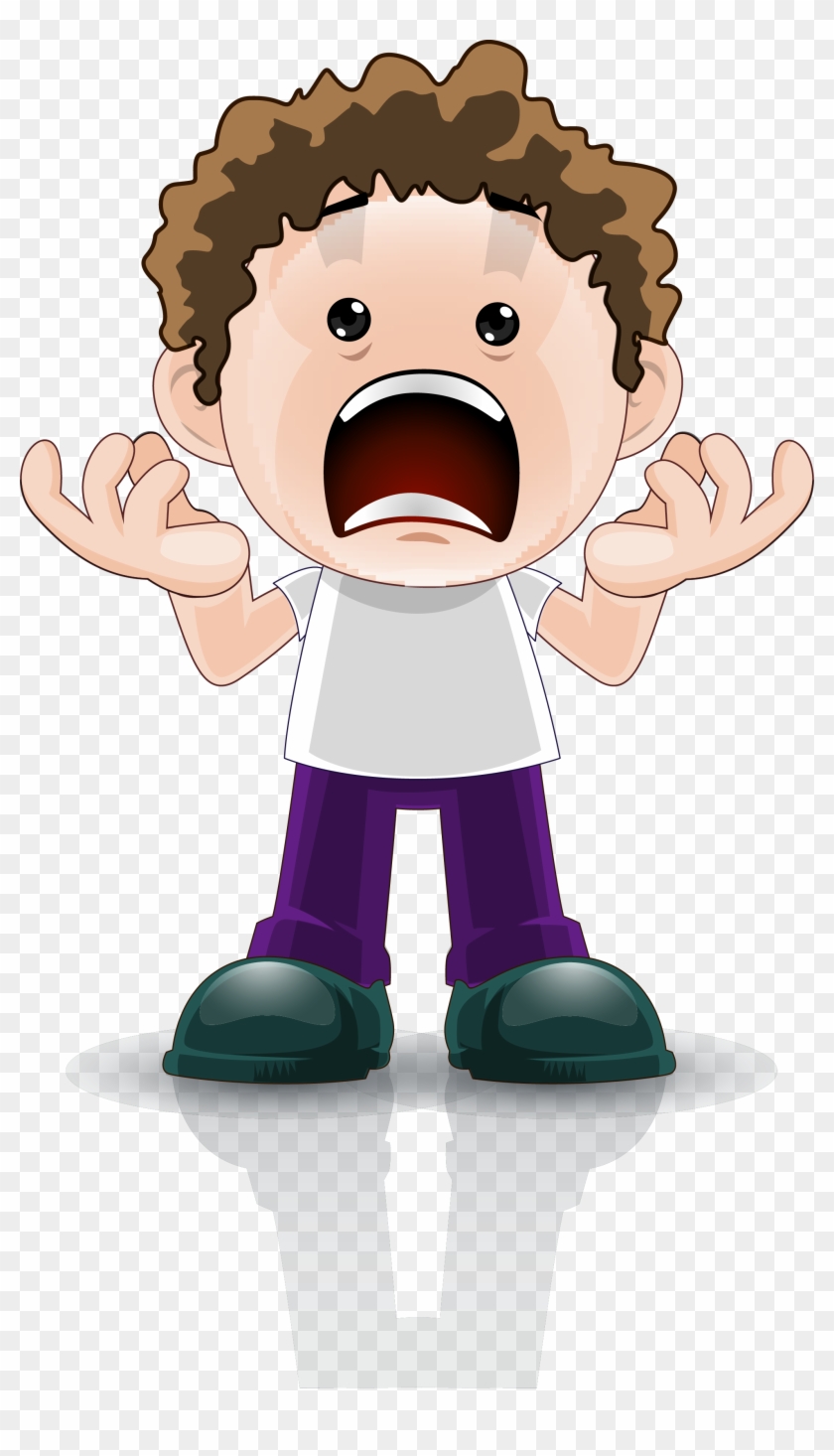 Cartoon Surprise - Desenho De Menino Surpreso Clipart