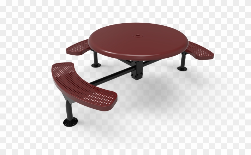 Honeycomb Steel Bonded Round Table With Smooth Top - Picnic Table Clipart