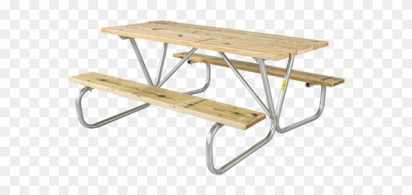 Treated Wood Picnic Table - Picnic Table Clipart #2559274