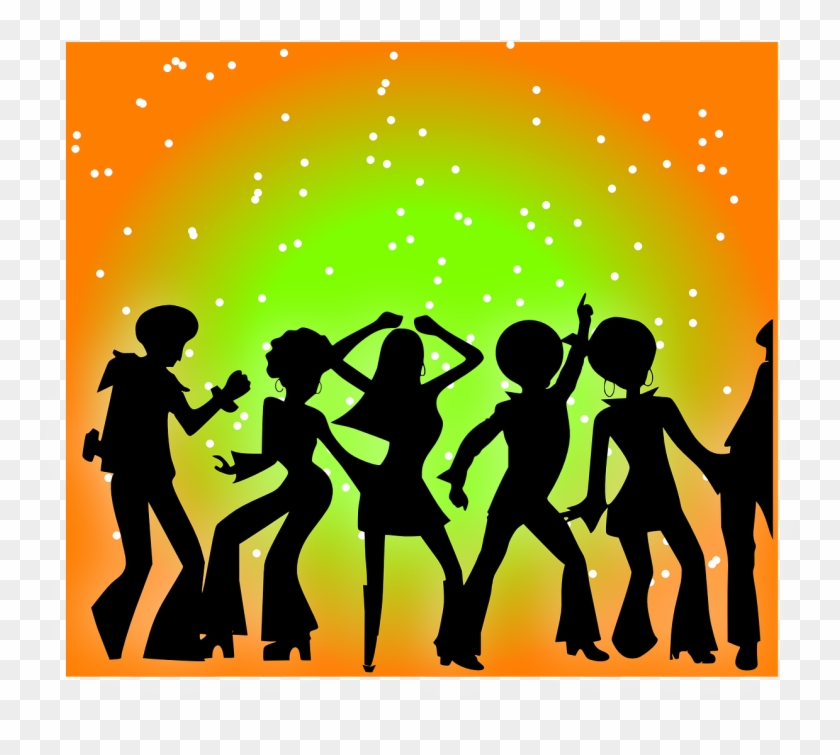 Dancers Disco Party Black Png Image - Disco Clip Art Transparent Png #2559526
