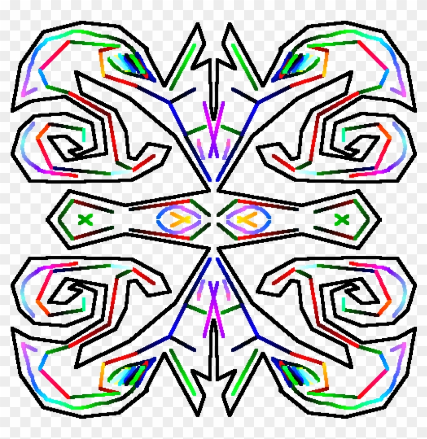 Rainbow Lines Of Random - Illustration Clipart