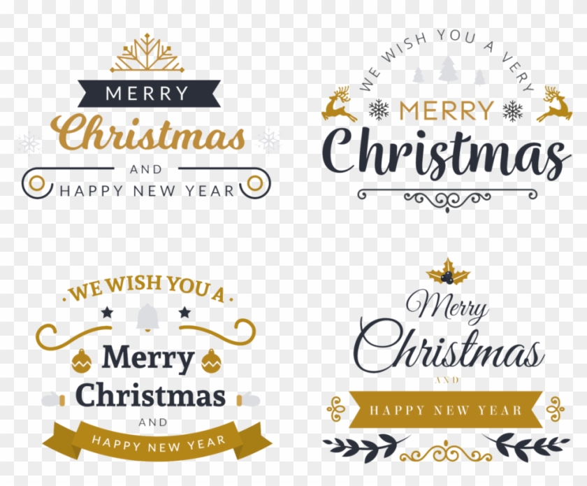 Merry Christmas & Happy New Year Png Clipart