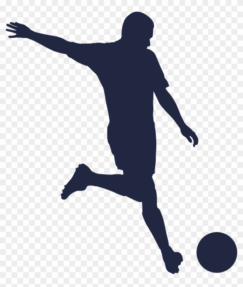 Svg Silhouette Football - Soccer Silhouette Clipart