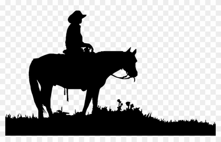 Transparent Horses Cowboy Clipart Freeuse Download - Cowboy On Horse Clipart - Png Download #2560635