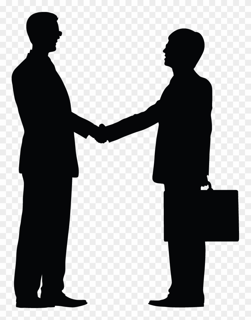 Business Woman Silhouette - Business People Shaking Hands Silhouette Clipart