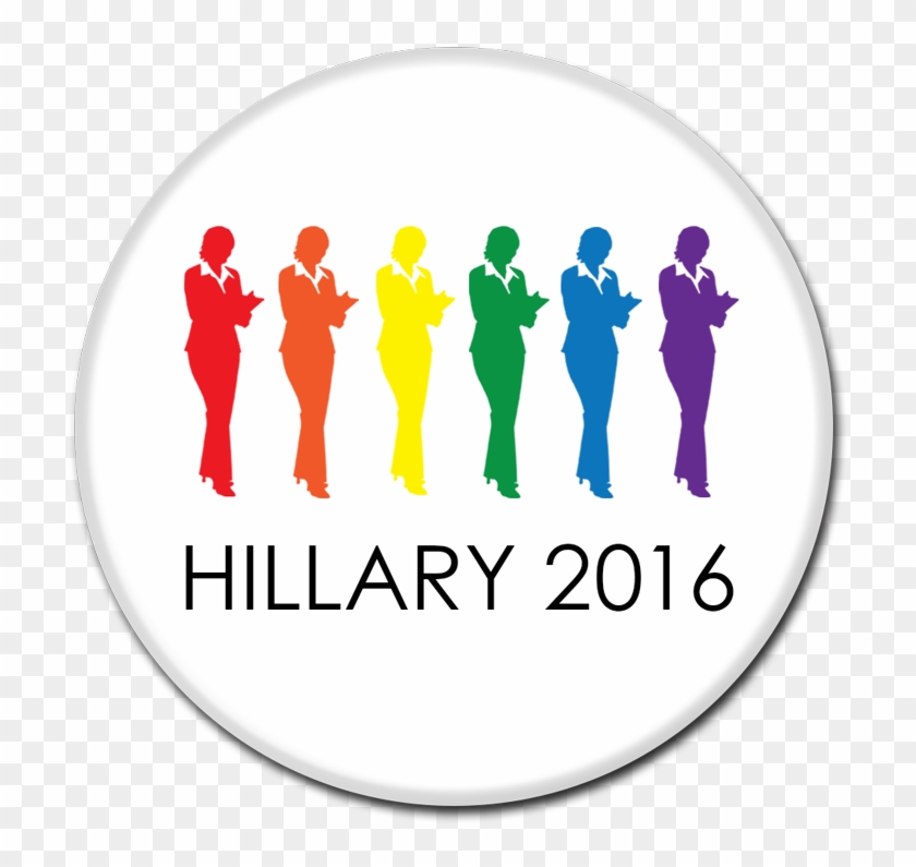 Hillary Clinton Button - Illustration Clipart