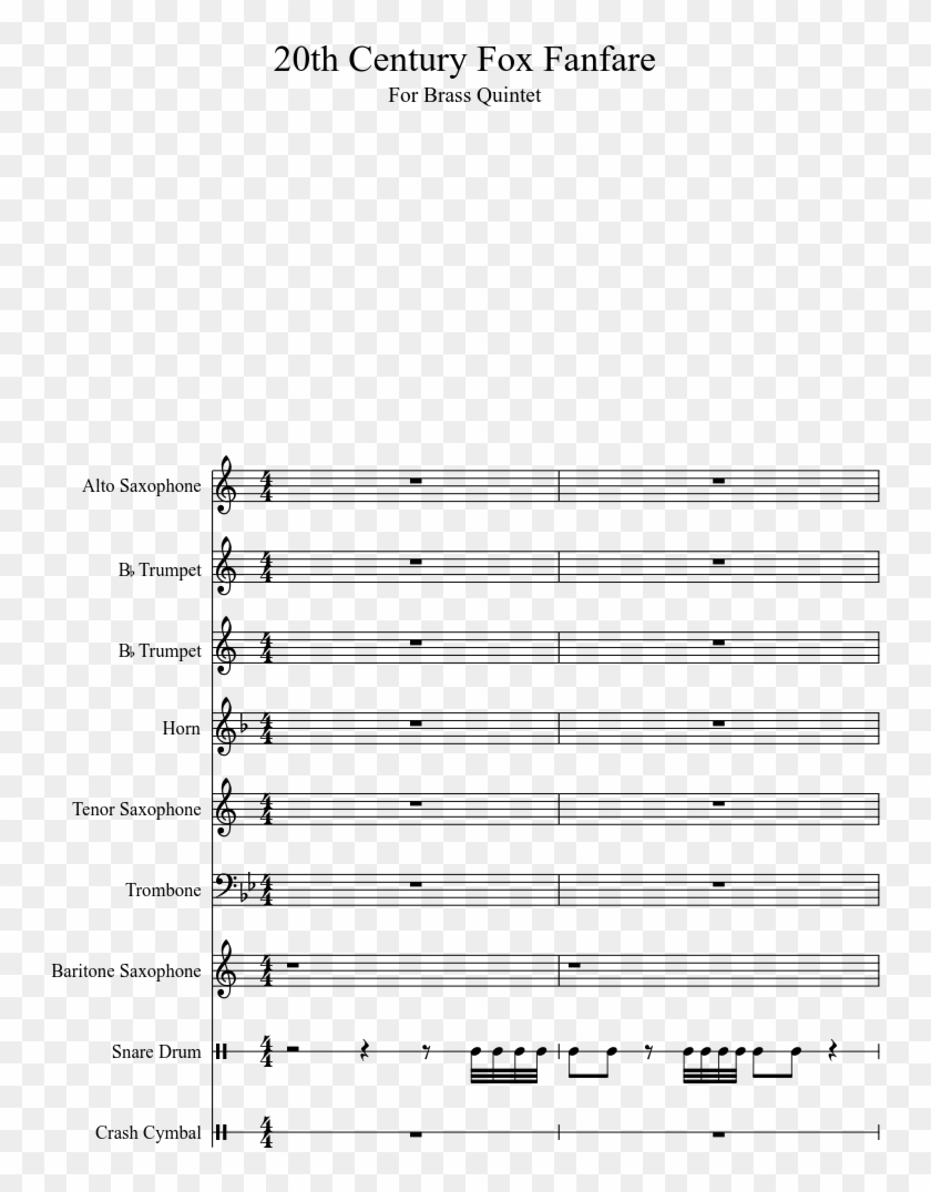 20th Century Fox Fanfare Sheet Music 1 Of 6 Pages - Vengaboys Boom Boom Boom Sheet Music Clipart #2561254
