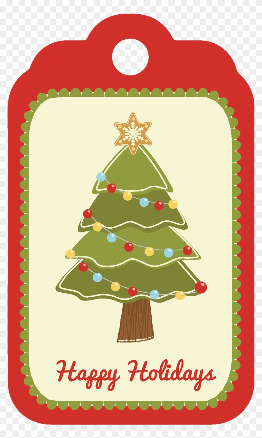 Christmas Gift Tags - Christmas Tree Clipart