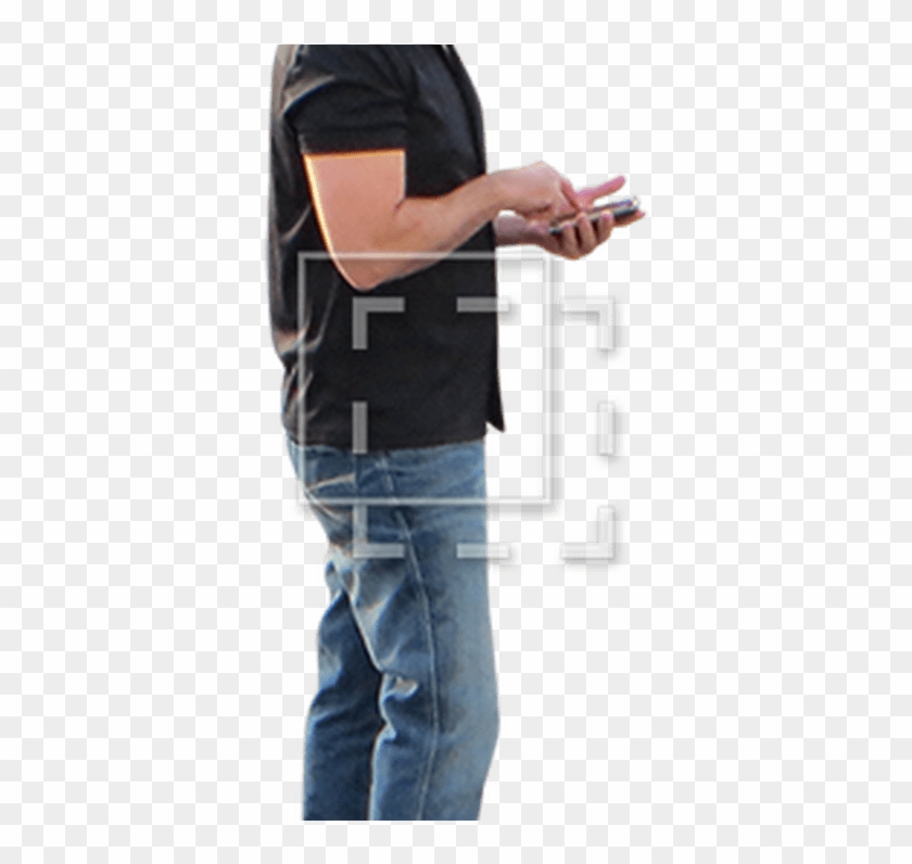 Man On His Phone Texting Immediate Entourage Clipart #2561588