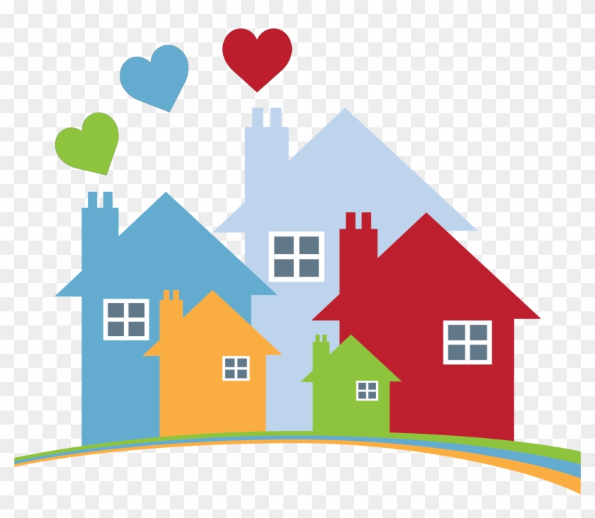 Warm Hearts & Homes - Single Family Homes Clip Art - Png Download #2562007