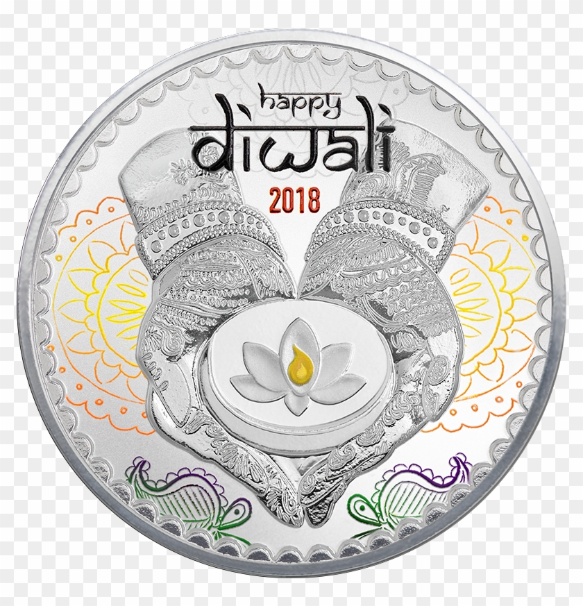 Td Diwali Silver Round - Illustration Clipart #2562149