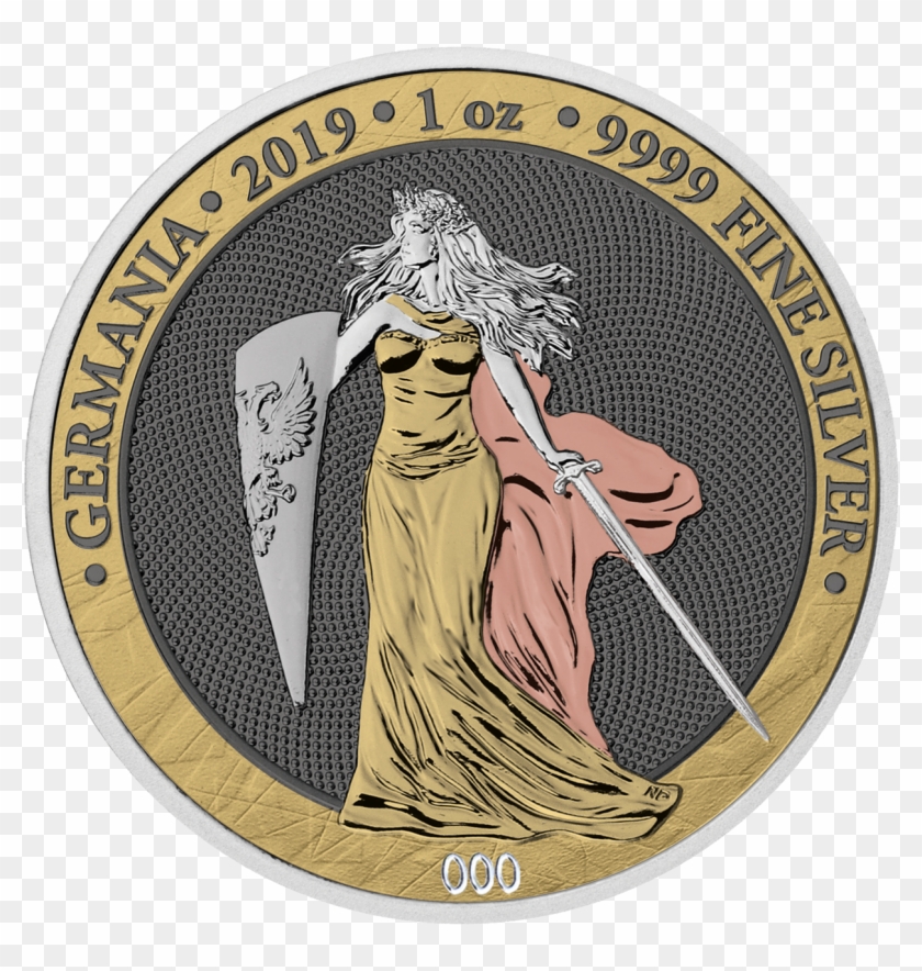 2019 Germania 6 Precious Metals 5 Mark 1 Oz - Germania Silver Coin Clipart