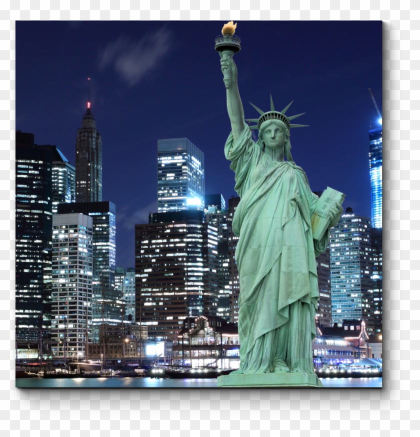 New York Harbor Ellis Island City Metropolis - Statue Of Liberty Clipart #2562378