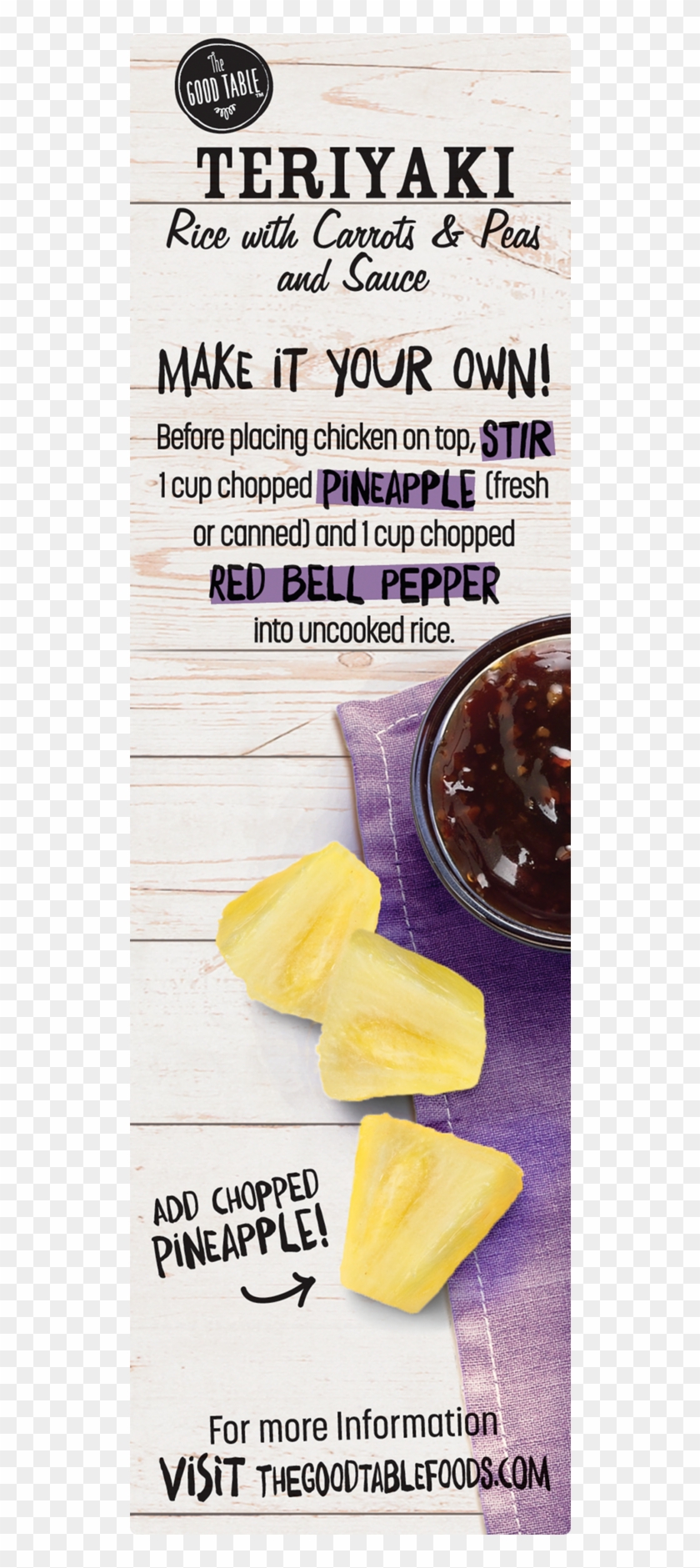 The Good Table Freezer To Plate Teriyaki Rice And Sauce, - Cartel Coffee Clipart #2563117