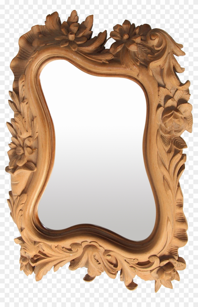 Svg Library Download S Art Nouveau Hand Carved Wood - Mirror Clipart