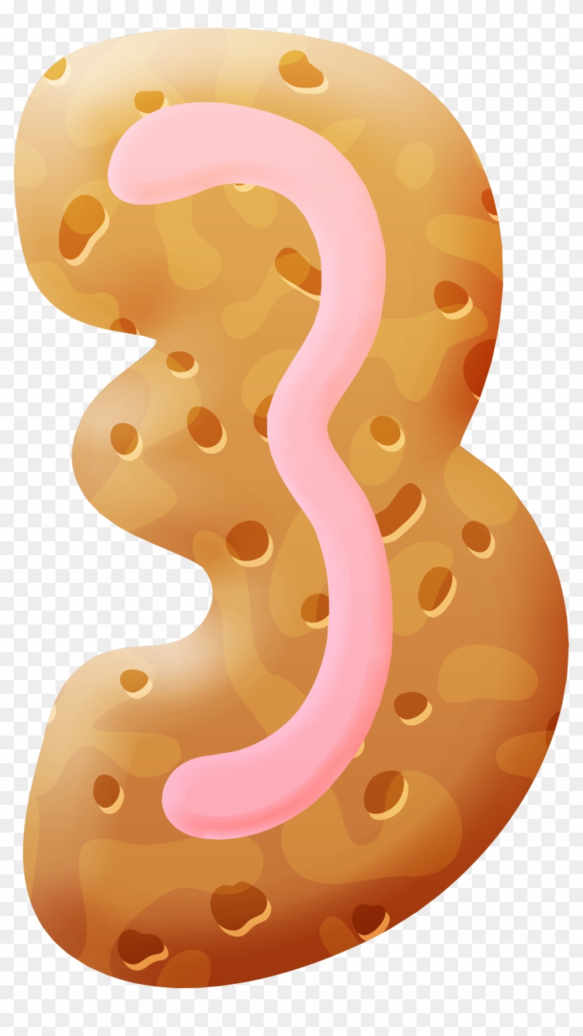 Biscuit Number Three Png Clipart Image - Biscuit Transparent Png #2564318