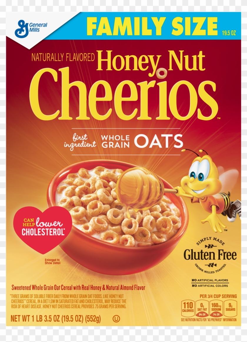 Honey Nut Cheerios Gluten Free Breakfast Cereal, - Cheerios Honey Nut Clipart #2564366