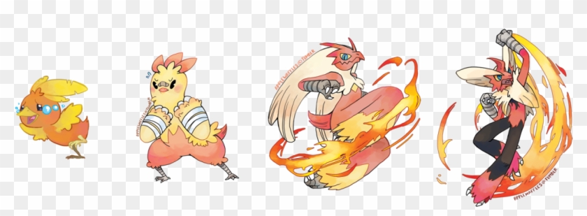Combusken, Blaziken Y Mega Blaziken - Torchic Combusken Blaziken Mega Blaziken Clipart