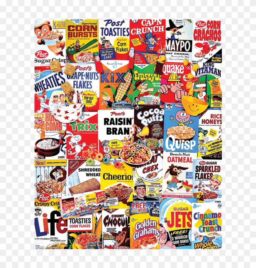 1000pc Puzzle - Vintage Cereal Box Puzzle Clipart