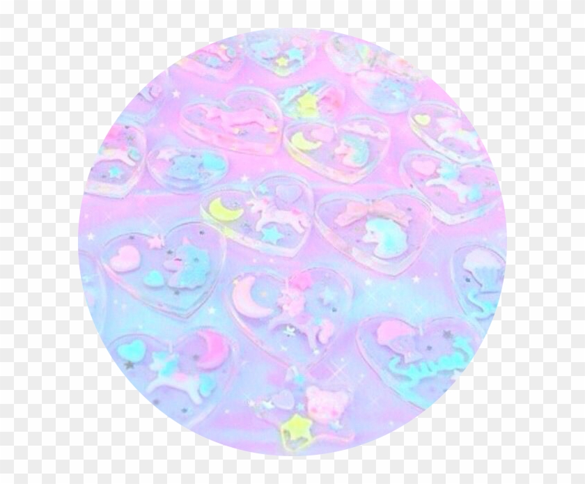 Blue Pink Circle Icon Cottoncandy Aesthetic Freetoedit - Circle Clipart #2564832