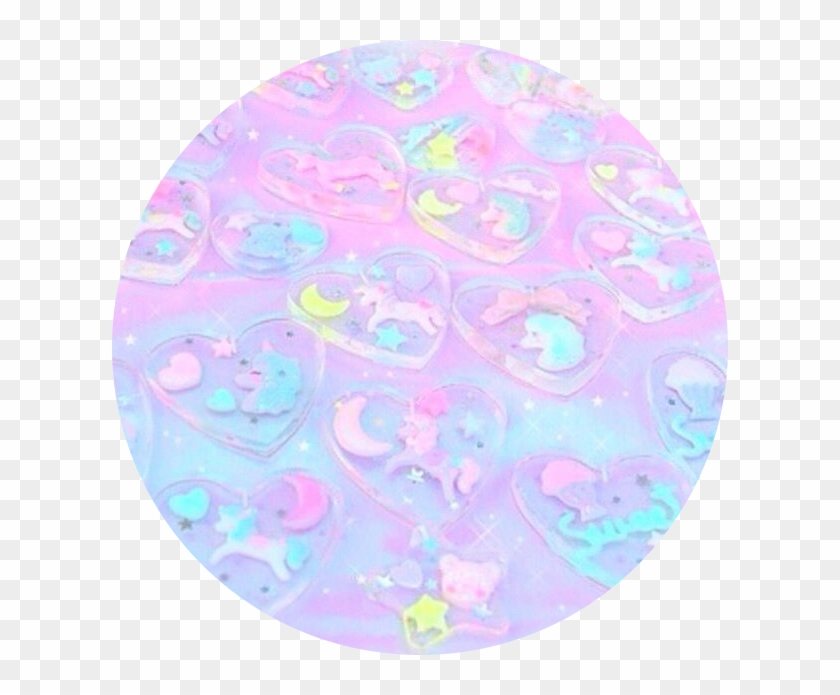 Blue Pink Circle Icon Cottoncandy Aesthetic Freetoedit - Circle Clipart