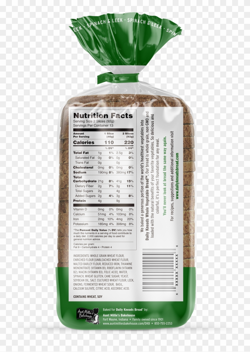 Spinach & Leek Sliced Bread - Loaf Clipart #2565104