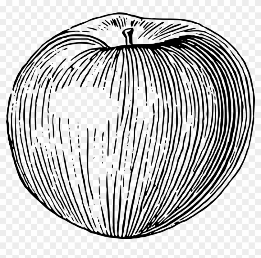 Juice Apple Pie Drawing Fruit - Apple Drawing Using Line Clipart #2565148