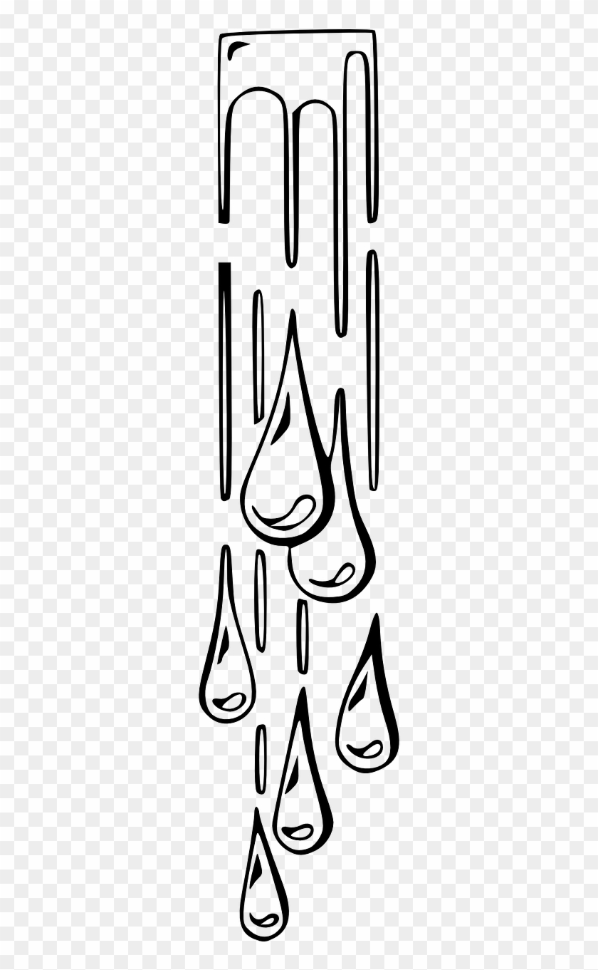 Raining Drops Water Falling Png Image - Tetesan Air Hitam Putih Clipart #2565505