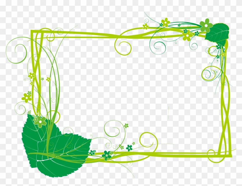 Green Plant Designer Clip Art - 綠色 邊框 Png Transparent Png