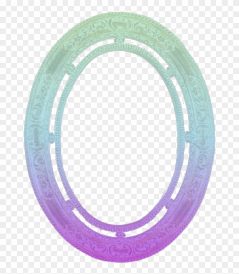 Mq Purple Green Frame Frames Border Borders - Circle Clipart