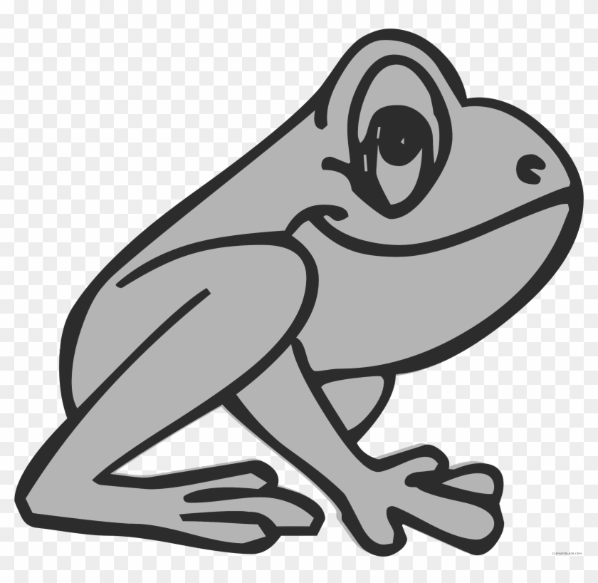 Frog Clipart Black And White - Frog Coloring Pages - Png Download