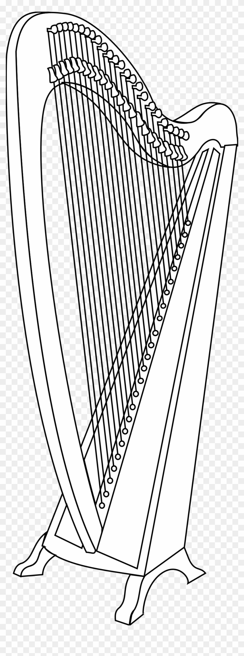 This Free Icons Png Design Of Harp 1 - Sketsa Alat Musik Harpa Clipart #2566781