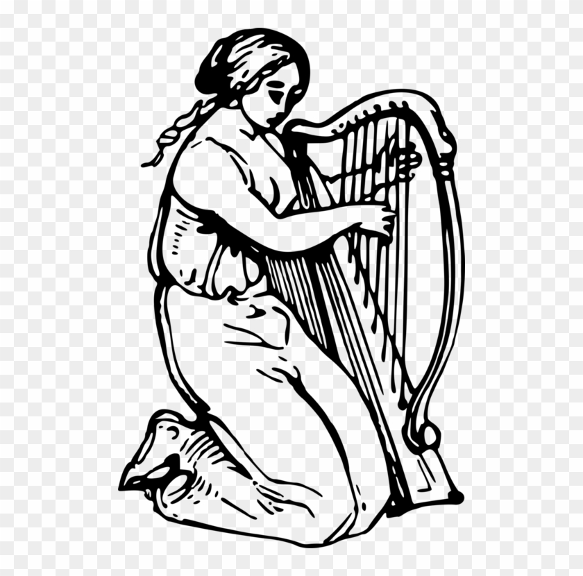 Celtic Harp Musical Instruments String Instruments Clipart #2566847