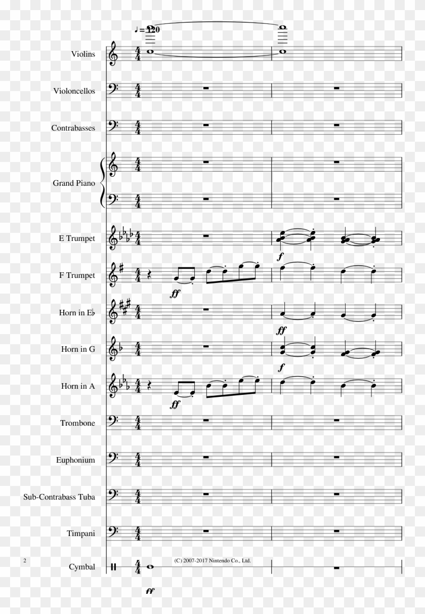 Super Mario Galaxy 3 Sheet Music Composed By Theme - Paper Clipart #2566848