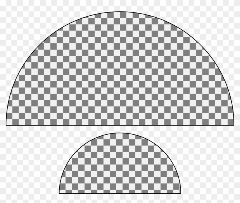 Semicircle Half Circle Png Image - Black And White Checkered Oval Clipart #2567284