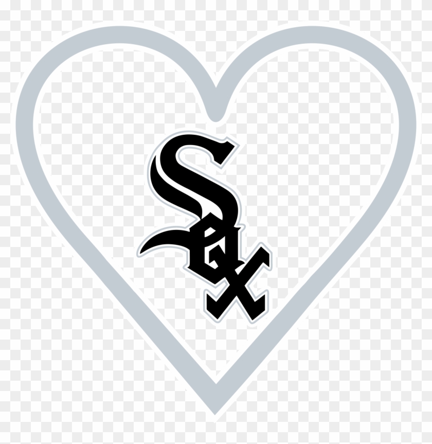 Chicago White Sox Heart - White Sox Logo Black Clipart #2567850