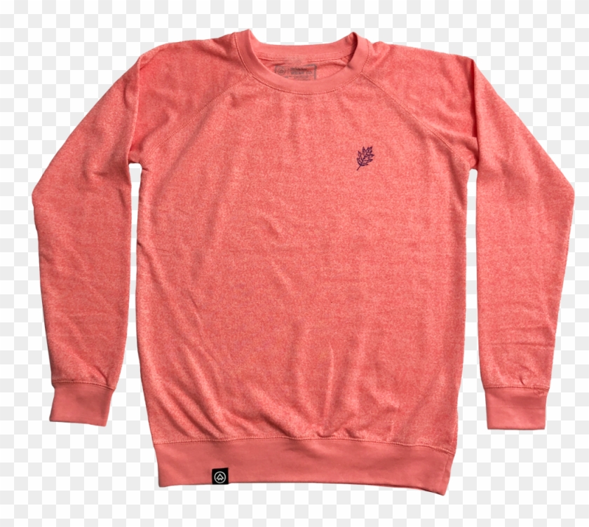 "oak Leaf" Cotton Candy Women's Snowflake Terry Crew - Long-sleeved T-shirt Clipart