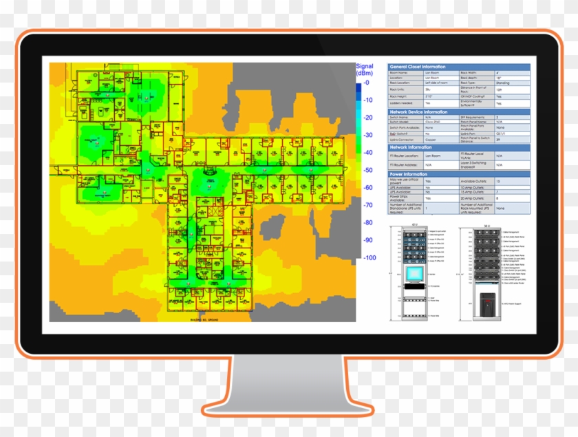 Mock Wifi Survey Report - Computer Monitor Clipart #2568774