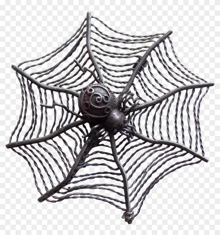 Awesome Sterling Spider - Spider Web Clipart