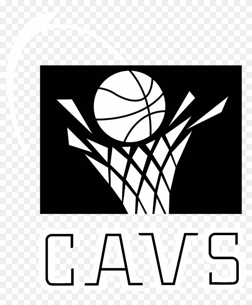 Cleveland Cavs Logo Black And White - Cleveland Cavaliers Logo 90s Clipart #2569122