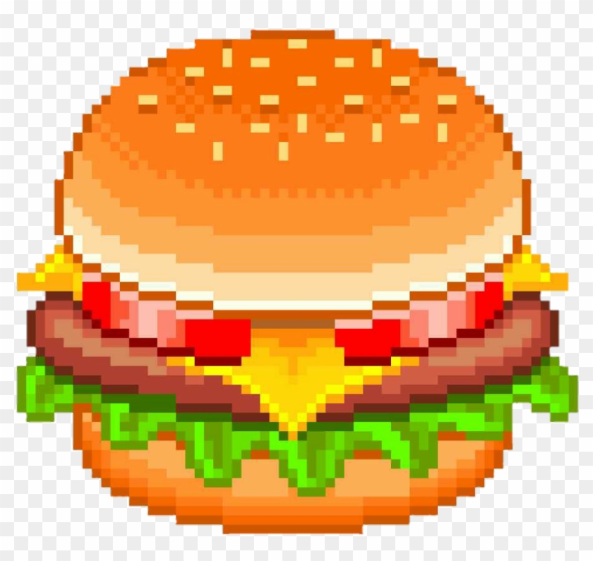 Kawaii Pixel Food Tumblr - Pixel Burger Clipart #2569578
