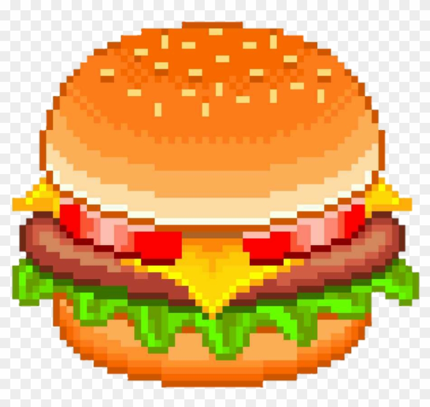 Kawaii Pixel Food Tumblr - Pixel Burger Clipart
