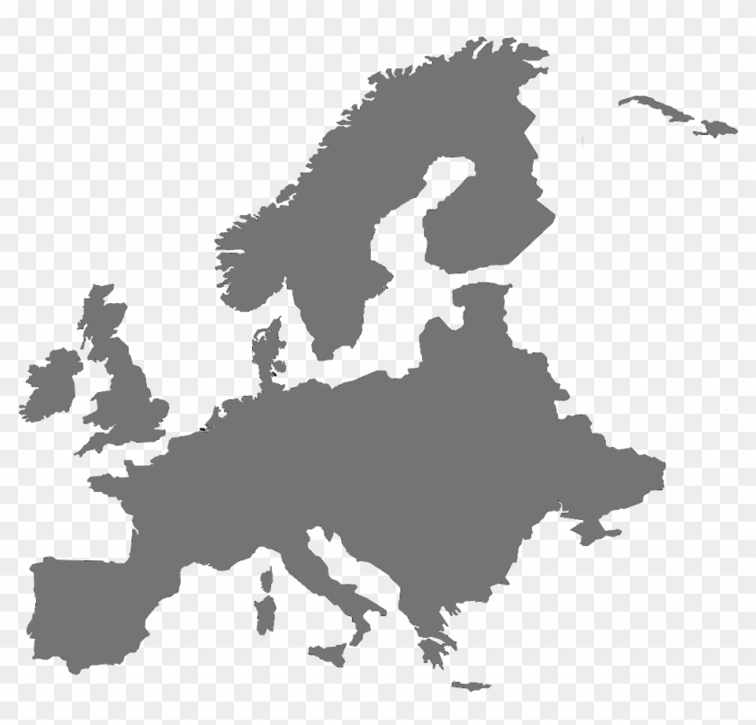 1 - 3 Million - Red Map Of Europe Clipart #2570207