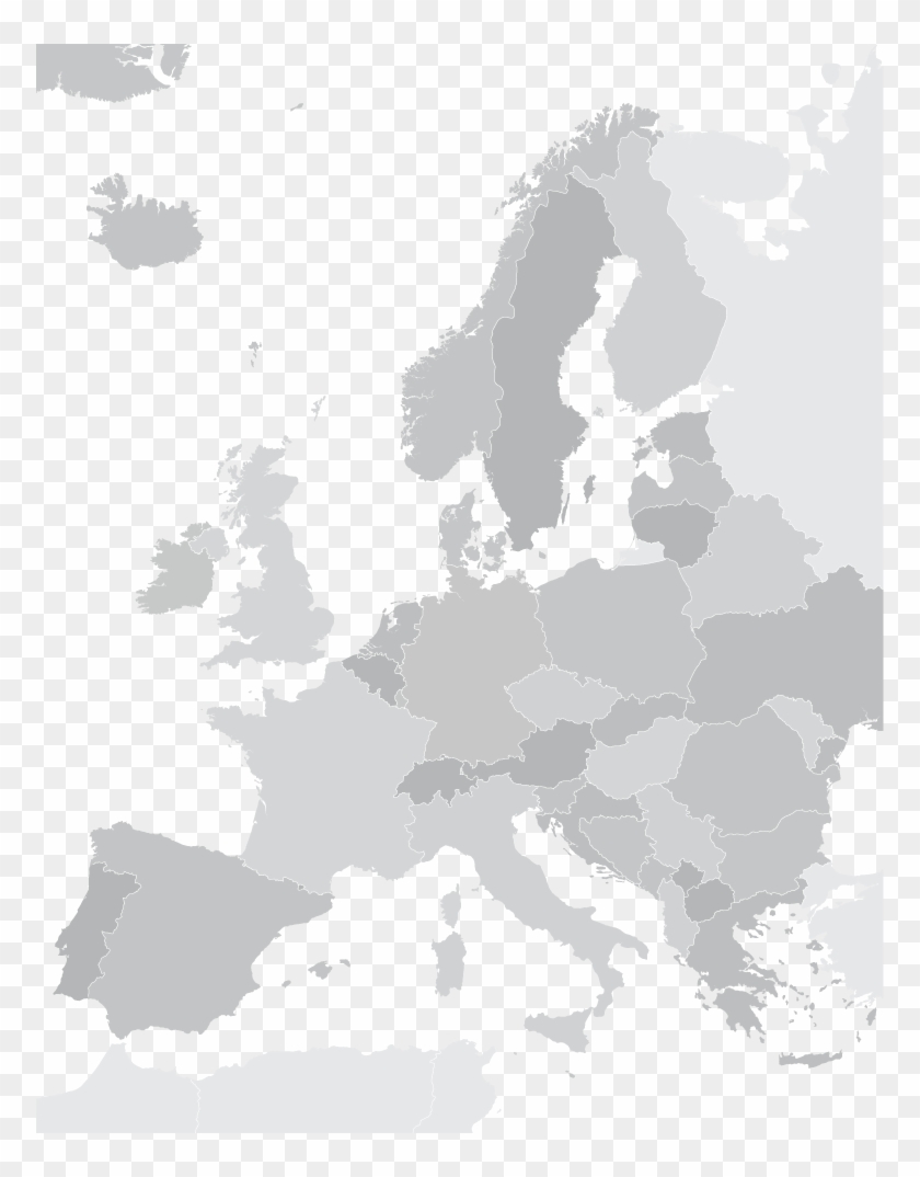 Partner Search - Western Europe Map Outline Png Clipart #2570240