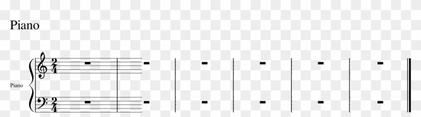 Bars Not Added To Multi-bar Rests In Part - Monochrome Clipart