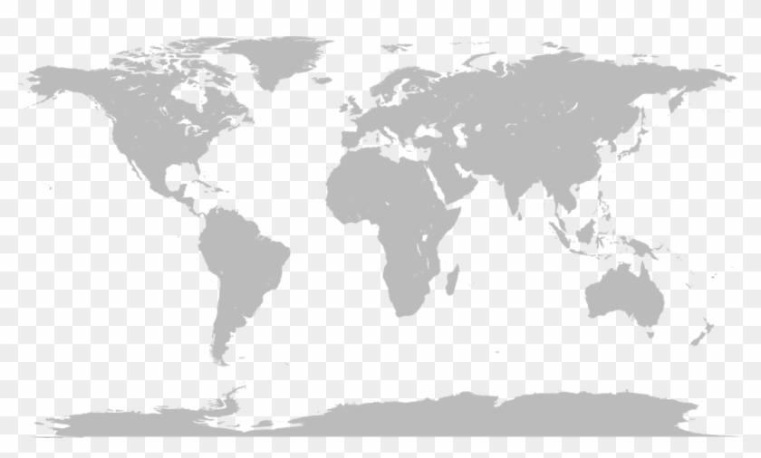 Free World Png Clipart - World Map Blank Without Borders Transparent Png #2570713
