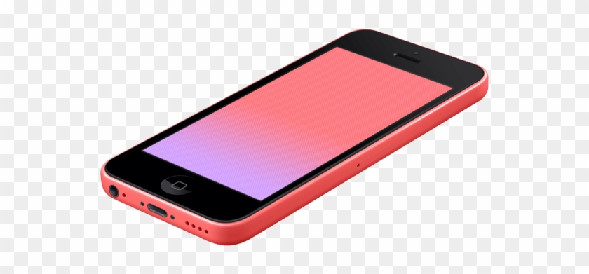 Iphone 5c Mock Up - Iphone On Table Png Clipart #2570928
